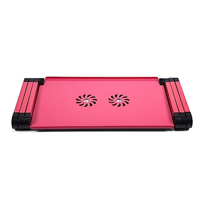 Greensen Laptop Stand，Cooling Fans Foldable | Adjustable height and angle with rotating joints,Two anti-slip buckles secure laptop,Aluminum alloy
