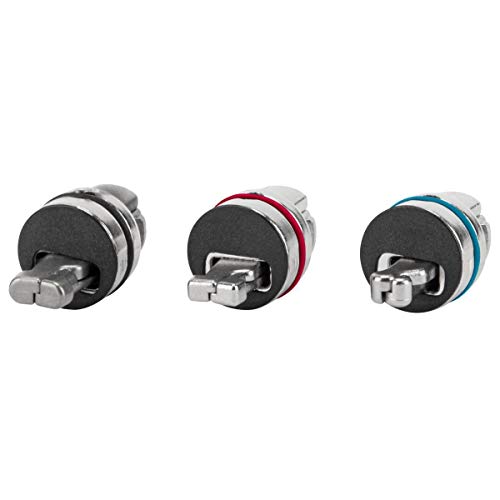 Targus DEFCON 3-in-1 Lock, Resettable Coiled Combination Retail Lock for Laptop Computer and Desktop Security Cable (ASP86CCLGL) - size: 3-in-1 Lock, style: Resettable Coiled