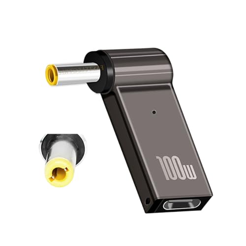 USB Type-C to 5.5mm Laptop Charging Adapter Male DC 5.5 x 2.5mm 65W or 100W Type-C GaN Wall Charger Converter Compatible with Asus Fujitsu Lenovo Notebook Q551L U56E X550C X551M R554L Q500A X555L