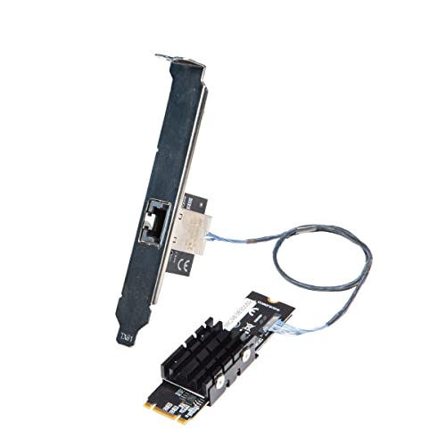 IO Crest 10 Gigabit M.2 M Key Ethernet Network Expansion Card - size: 1-Port 10G M2, style: 10 Gigabit