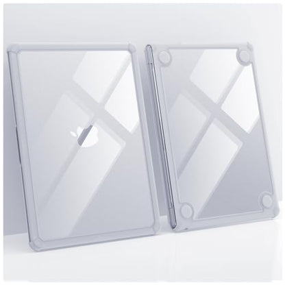Soonjet for MacBook Air 13 inch Case | M5 M4 M3 M2 2026-2022 13.6'' | Profi ShockBumper | Military Drop Protection | Clear Hard Shell Cover | Crystal Clear - color: White