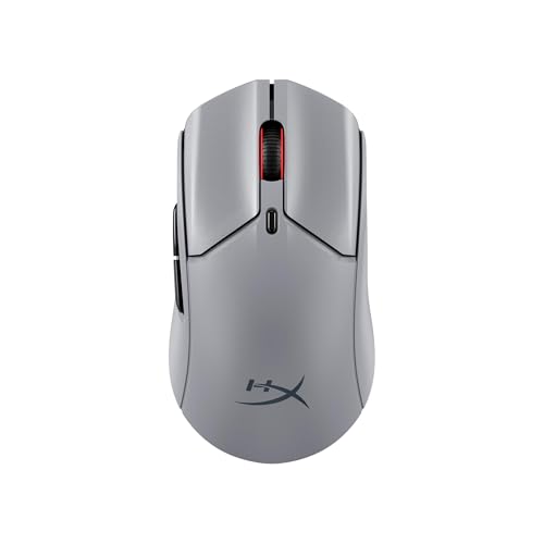 HyperX Pulsefire Haste 2 Pro 4K Wireless Gaming Mouse for PC, 4k Polling, Rechargeable 90 Hour Battery, Lightweight 61g, 26K Sensor, 2.4GHz, Bluetooth, Slate Grey - color: Grey, size: Wireless, style: Pulsefire Haste 2 Pro