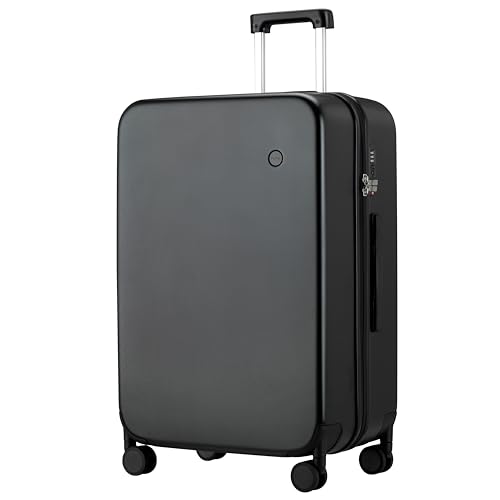 mixi Upgrade Luggage Suitcases with Spinner Wheels, Large Hardside Rolling Suitcase PC with TSA Lock Travel Case 26in Checked in, Fine Grid Black - color: Fine Grid Black, size: 26in Checked in