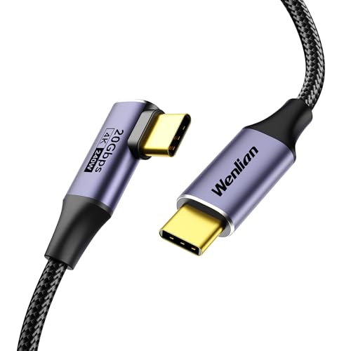 6.6ft USB C to C Display Cable 4K@60Hz, 20Gbps Data Transfer, 240W PD Fast Charging, USB 3.2 Gen 2x2, Gold-Plated Connector, Braided Monitor Cable for MacBook Air/Pro, iPhone 15/16/17, SSD, Laptop - size: 6.6ft