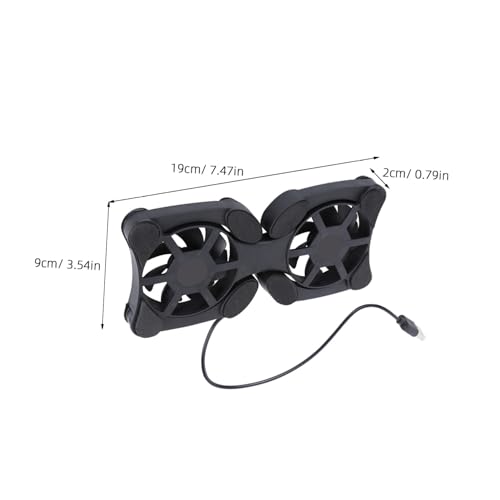 BESPORTBLE Portable Laptop Cooling Pad with Dual USB Fans Foldable Lightweight Notebook Cooler Stand for Efficient Heat Dissipation and Enhanced Computer Performance Material No External