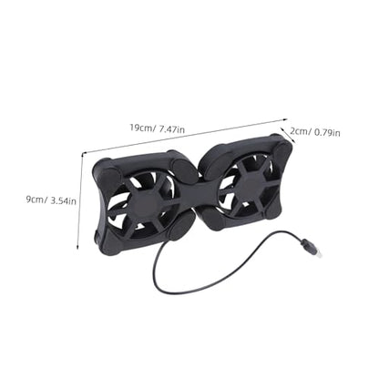 BESPORTBLE Portable Laptop Cooling Pad with Dual USB Fans Foldable Lightweight Notebook Cooler Stand for Efficient Heat Dissipation and Enhanced Computer Performance Material No External