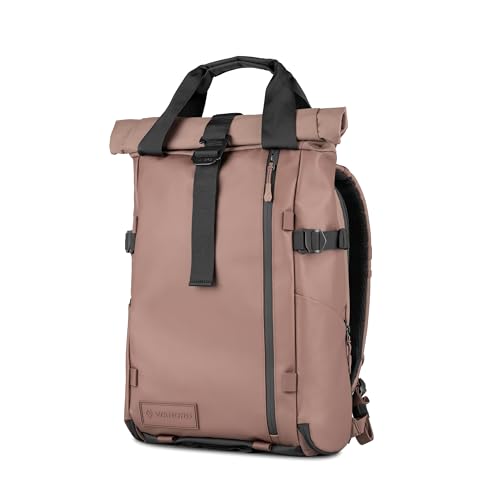 WANDRD PRVKE Rolltop 21L V4 Camera Backpack – Expandable Weatherproof Travel Bag with Laptop Sleeve and Clamshell Opening - color: Atacama Clay, size: 21L (Bag Only), style: Rolltop