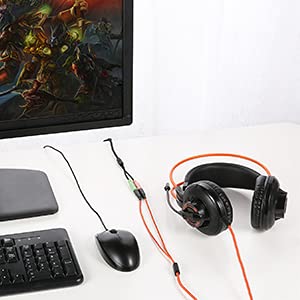 Long USB Audio Adapter with 3.5mm Jack External USB Sound Adapter - 1.2M | USB External Stereo Sound Card with 3.5mm Earphone and Microphone for PS4, PS5, Windows, Mac, Linux, Plug and Play - size: 47 inch / 120 cm