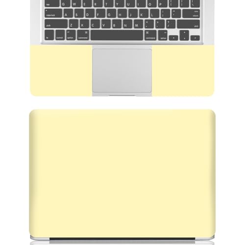 15-15.6 inches Netbook Laptop Skin Sticker Decal Reusable Cover Protector for 11.6 12 13 13.3 14 15 15.4 Notebook Chromebook Easy to Apply Remove, Scratch-Resistant Waterproof I Light Yellow - color: Light Yellow