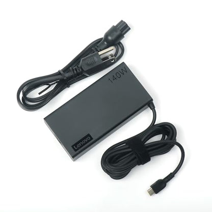 Lenovo Legion Laptop Charger Slim 140W Watt USB Type C(USB-C) AC Power Adapter - IdeaPad Pro 5,Legion 9,Yoga Pro 7 Pro 9,Y9000P R9000P Y7000P R7000P, Black, ADL140YDC3A