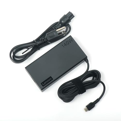 Lenovo Legion Laptop Charger Slim 140W Watt USB Type C(USB-C) AC Power Adapter - IdeaPad Pro 5,Legion 9,Yoga Pro 7 Pro 9,Y9000P R9000P Y7000P R7000P, Black, ADL140YDC3A
