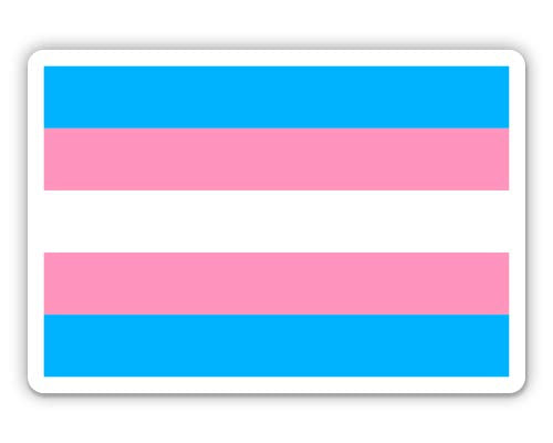 Transgender Pride - 8" Vinyl Sticker - for Car Laptop I-Pad - Waterproof Decal - size: 8"
