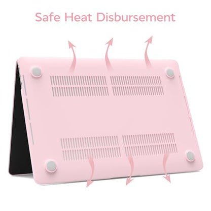 Anban for MacBook Pro 13 inch Case 2025 2024 2023 2022-2016 M2 M1,Baby Pink | Model A2338 A2251 A2289 A2159 A1989 A1708 A1706, Matte Plastic Laptop Hard Shell Case with Keyboard Cover & Screen Protector - color: Baby Pink