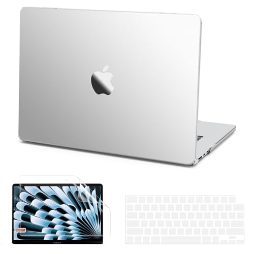 B BELK for MacBook Air 15 inch Case 2026 2025-2023 M5 M4 M3 M2, Matte Clear | A3448 A3241 A3114 A2941, [100% Official Color] [Ultra Thin Armor] Plastic Hard Shell Case & Keyboard Cover & Screen Protector - color: Matte Clear