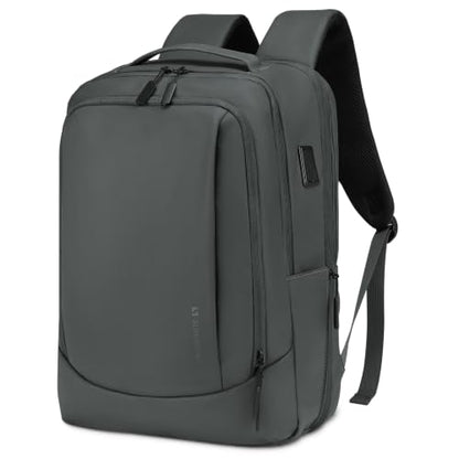 38L Travel Backpack 17" Laptop Backpack W/USB-C Port, Expandable Carry-On Bag, TSA Approved for Business College, Grey - color: Grey