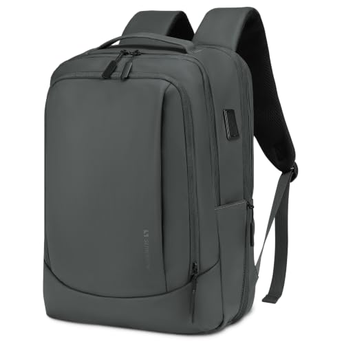 38L Travel Backpack 17" Laptop Backpack W/USB-C Port, Expandable Carry-On Bag, TSA Approved for Business College, Grey - color: Grey