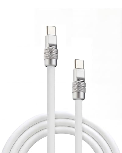 chubbycable for iPhone 17 240W Anodizing Fast Charging USB C Cable Silicone Durable Data Transfer Cable, White, Type-C to Type-C, 3.3FT - color: White, size: 3.3ft (1m)