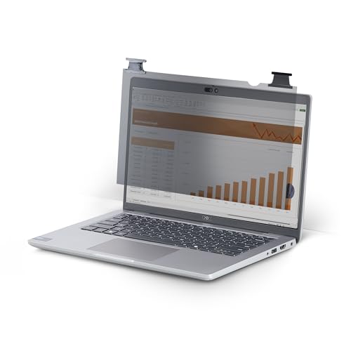 StarTech 13.3in 16:10 Bright Laptop Privacy Screen, Anti-Glare, Flip-Over | Touch-Enabled, 75% Light Transmittance, Privacy Filter, +/-30 Deg. View