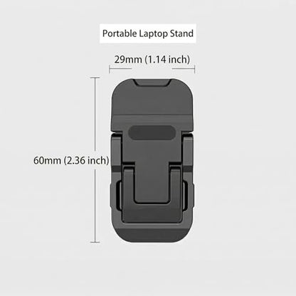 2PCS Laptop Stand Portable,Adjustable Laptop Riser, Ergonomic Cooling Mini Invisible Notebook Stand Riser for Desk Computer Keyboard Universal 10-17 Inch (Silver) - color: Silver