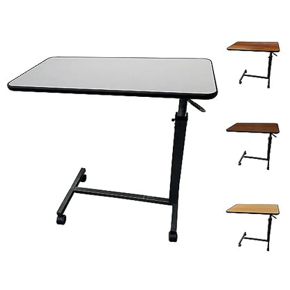 ProHeal Medical Overbed Table with Wheels and Adjustable Height - Gray Rolling Over Bed Table for Home and Hospital Use - color: Grey