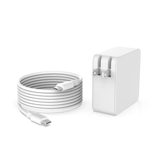 65W Fast Charger Fit for Samsung Laptop Charger, Galaxy Book Pro, Pro 360, Notebook, Ep-Ta865 ＆ More Devices with USB Type C Connector, Foldable Scratch-Resistant Plug, PD, Detachable 7.5FT Cable