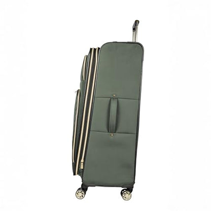 Kenneth Cole REACTION Chelsea Chevron Quilted Luggage, Olive, 24-Inch Checked - color: Olive, size: 24-Inch Checked