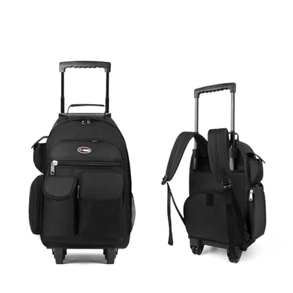 20" 2-in-1,Wheeled Travel Luggage Bag w/Telescopic Handle | Rolling Travel Luggage w/2 Wheels,Trolley Suitcase,Spacious Storage Design,2560-20''-Black - color: JH-2560-Black-20