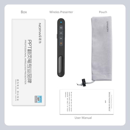N76 Rechargeable Presentation clicker for PowerPoint Presentations | Presentation Remote with Green Laser, Long Range Wireless Presenter, USB-A Slide Advancer with Mac/Windows/Linux/Android - color: Green - Rechg. - USB-A