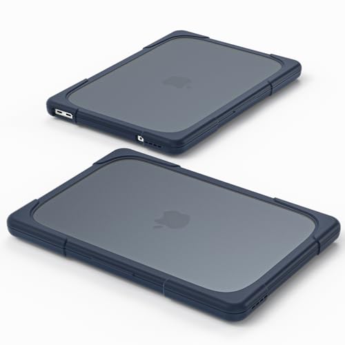 Batianda Heavy Duty Case for MacBook Neo 13 Inch 2026, Indigo | Fits Model A3404 A18 Pro Chip, Ergonomic Foldable Stand Holds 22lbs, TPU Bumper, Matte Translucent Shockproof Hard Shell - color: Indigo