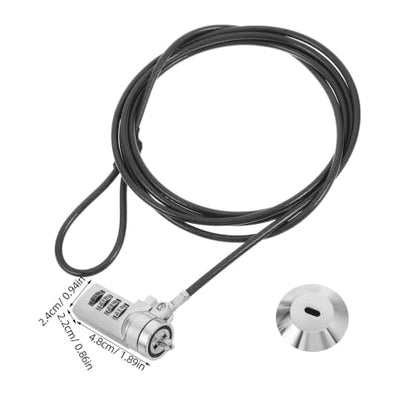Laptop Security Cable Lock with 4-Digit Combination, Flexible Lightweight Steel and Plastic Construction, 6ft Portable Anti-Theft Lock for Laptop and Electronic Devices at Office