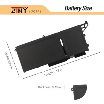 41Wh 293F1 M69D0 Battery Replacement for Dell Latitude 7330 7430 7530 5330 | 5430 5530 Latitude 5330 2-in-1/7330 2-in-1/7430 2-in-1 Precision 3570 Laptop P133G P134G P135G H4PVC 8WRCR Y86WG 11.25V 3Cell - size: 9.13*3.62*0.20 inch 293F1