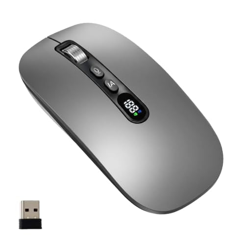 AI Smart Voice Wireless Mouse, Ai Smart Mouse Multi Language Voice to Text Recorder, Rechargeable Bluetooth & 2.4G Wireless Mouse, Silent Click Ergonomic Mouse for Windows Mac Laptop PC (A) - color: A