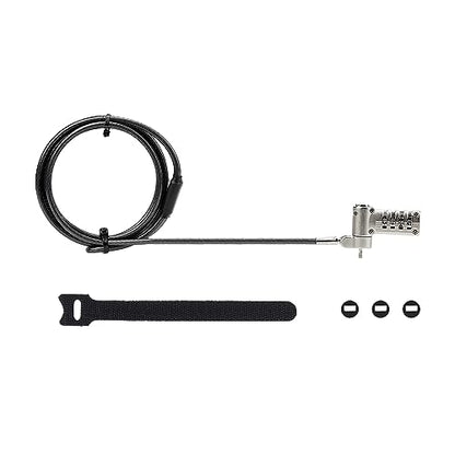 StarTech Universal Laptop Lock, 6.6ft, TAA, Cut-Resistant Cable (2m) | Security Cable For Notebooks Compatible With Noble Wedge/Nano/K-Slot, Keyless Combination Locking Cable - size: Adjustable, style: Resettable Combination