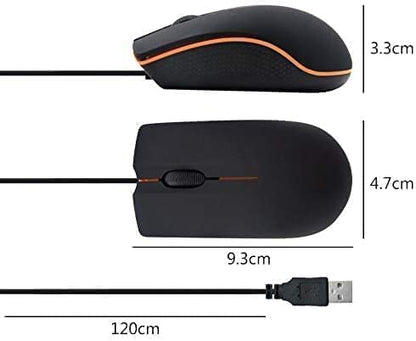 Guiheng Wired mini Mouse, USB Wired Computer Mice for Right or Left Hand, Ergonomic Computer Mouse with Durable Clicks for PC, Computer, Laptop, Desktop, Chromebook, Notebook, Mac (Black) - color: black