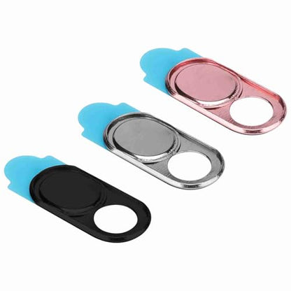 Metal 3Pcs Webcam Cover Sticker Lens Slide for Laptop Smartphone Tablet Computer Protection from Hackers Thickness 0.7mm (Silver Black Pink Mixed Color) - color: Silver black pink mixed color