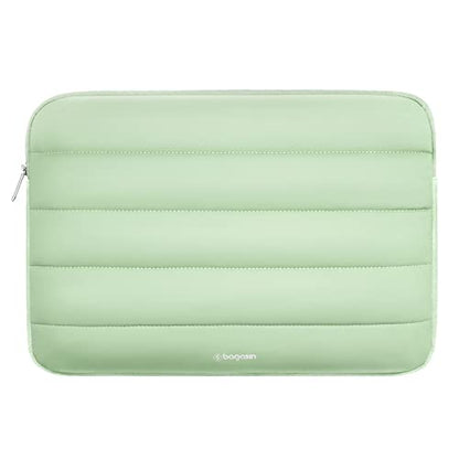 Bagasin 14-15.3 Inch Puffy Laptop Sleeve Case for MacBook Air 15.3 | Compatible with MacBook Air 15.3, MacBook Pro A1990 A1707, Dell XPS 15 Plus - color: Green, size: 14