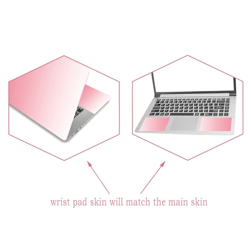 Laptop Skin Sticker Decal 15.6 Inch, Universal Personalized Art Vinyl Skin Stickers for 12.1 13 13.3 14 15.4 15.6 Inches Netbook Notebook Protector, White Pink - color: White Pink