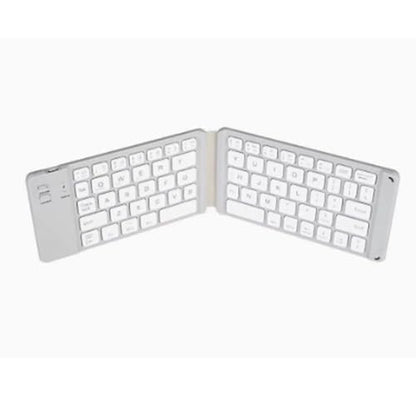 LICAEVEY Foldable Bluetooth Keyboard, Slim Portable Wireless Dual Mode with Silent Operation and Soft Keystrokes, for Smartphones Tablets Laptops Desktop Travel Outdoor Work (White)