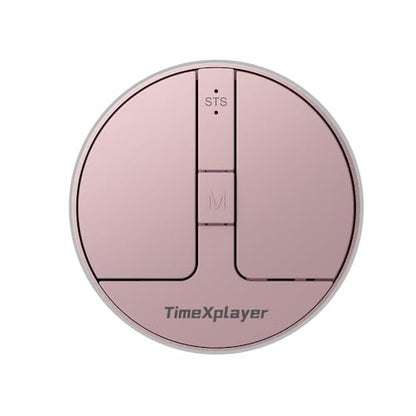 Stylish Mini Round Mouse with Pressure Sensing Reel, Ultra Portable Wireless Mouse Connectivity: Wired, 2.4G and Dual Bluetooth, Rubber Case Included (BT1/BT2-Pink) - style: BT1/BT2-Pink
