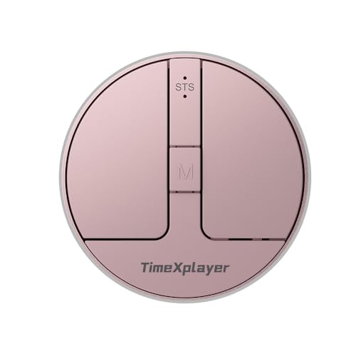 Stylish Mini Round Mouse with Pressure Sensing Reel, Ultra Portable Wireless Mouse Connectivity: Wired, 2.4G and Dual Bluetooth, Rubber Case Included (BT1/BT2-Pink) - style: BT1/BT2-Pink