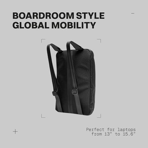 The Frenchie Co. 2-in-1 Speed Briefcase, Laptop Briefcases with Collapsible Workstation Stand, Backpack & Briefcase Carry Options, Made of Ballistic Nylon - color: Black