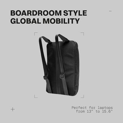 The Frenchie Co. 2-in-1 Speed Briefcase, Laptop Briefcases with Collapsible Workstation Stand, Backpack & Briefcase Carry Options, Made of Ballistic Nylon - color: Black
