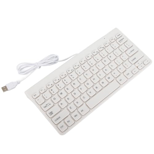 USB Wired Keyboard & Mouse Combo - Ultra-Thin Mini USB Mouse and Keyboard Combo(White)