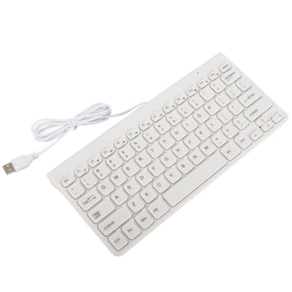 USB Wired Keyboard & Mouse Combo - Ultra-Thin Mini USB Mouse and Keyboard Combo(White)