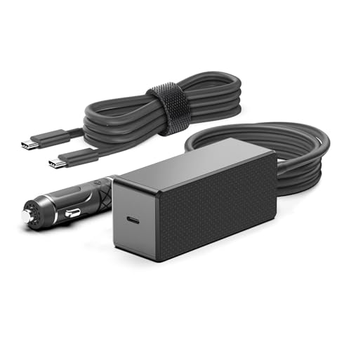 HKY Laptop Car Charger 140W 130W 100W 96W 90W 87W 67W 61W USB-C Power Adapter PD3.1 12-24V DC Adapter for MacBook Pro 16/15/14/13 Inch,MacBook Air 15" 13" M1 M2,iPad Pro,Dell,Lenovo,HP,Asus and More