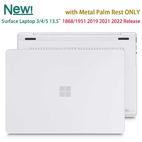 Case for Surface Laptop 5/4/3 13.5", Matte Clear | Hard Shell Case with Keyboard Cover & Screen Protector. Fits Surface Laptop 5/4/3 13.5" Metal Palm Rest Models 1951/1868. - color: Matte White