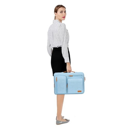 MOSISO 360 Protective Laptop Case 16 inch, 15-15.6 inch Laptop Sleeve | Compatible with MacBook Pro 16, HP Acer Dell Lenovo ASUS, Side Open Carrying Case with 4 Zipper Pockets, Air Blue - color: Air Blue, size: 16 inch