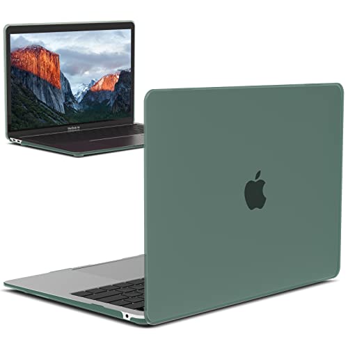 IBENZER Compatible with New MacBook Air 13 inch Case 2022 2021 2020 M1 A2337 A2179 A1932, Plastic Hard Shell Case for Mac Air 13 Retina Display with Touch ID (2018-2022),MidnightGreen,AT13MTGN - color: Midnight Green