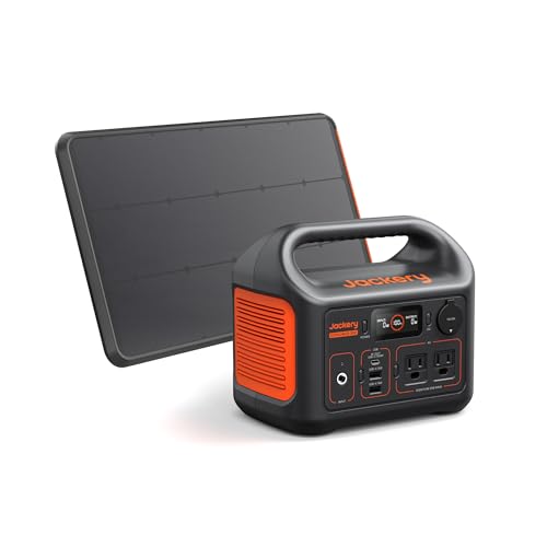 Jackery Solar Generator 300, 292Wh Backup LiFePO4 Battery with SolarSaga 100W Prime, 300W Pure Sine Wave AC Outlet for RV Outdoors Camping Travel Blackout - style: E300+100W Prime