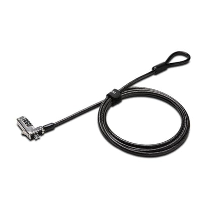 Kensington Slim Combination T-Bar Standard Lock Slot for Laptops, Security Computer Lock Cable, Resettable 4-wheel Number Code with 6 Foot Cable, K60600WW - size: Slim Cable T-Bar, style: Slim Cable T-Bar